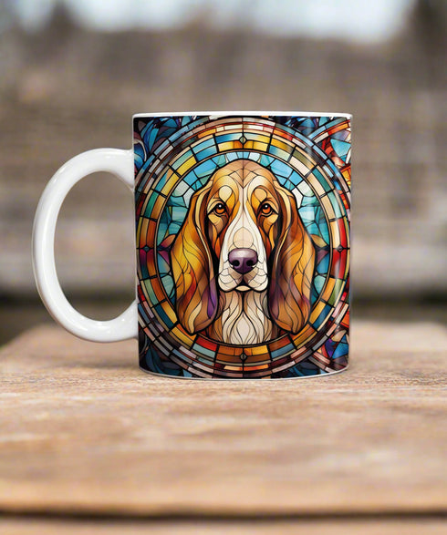 Basset Hound Suncatcher Artwork Ceramic Mug